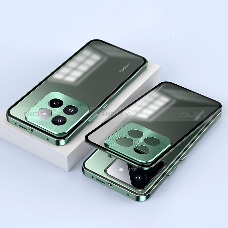 Funda Bumper Lujo Marco de Aluminio Espejo 360 Grados Carcasa P01 para Xiaomi Mi 14 5G