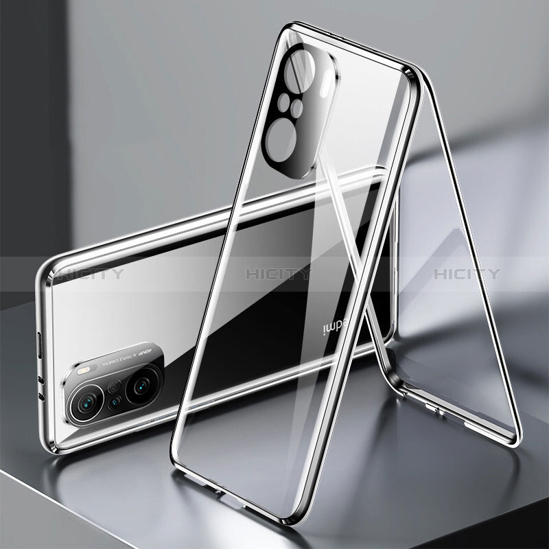 Funda Bumper Lujo Marco de Aluminio Espejo 360 Grados Carcasa P01 para Xiaomi Poco F3 5G