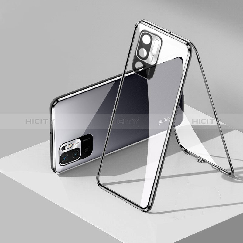Funda Bumper Lujo Marco de Aluminio Espejo 360 Grados Carcasa P01 para Xiaomi Redmi Note 10T 5G
