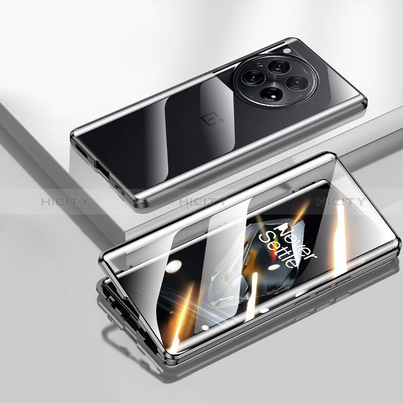 Funda Bumper Lujo Marco de Aluminio Espejo 360 Grados Carcasa P02 para OnePlus Ace 3 5G