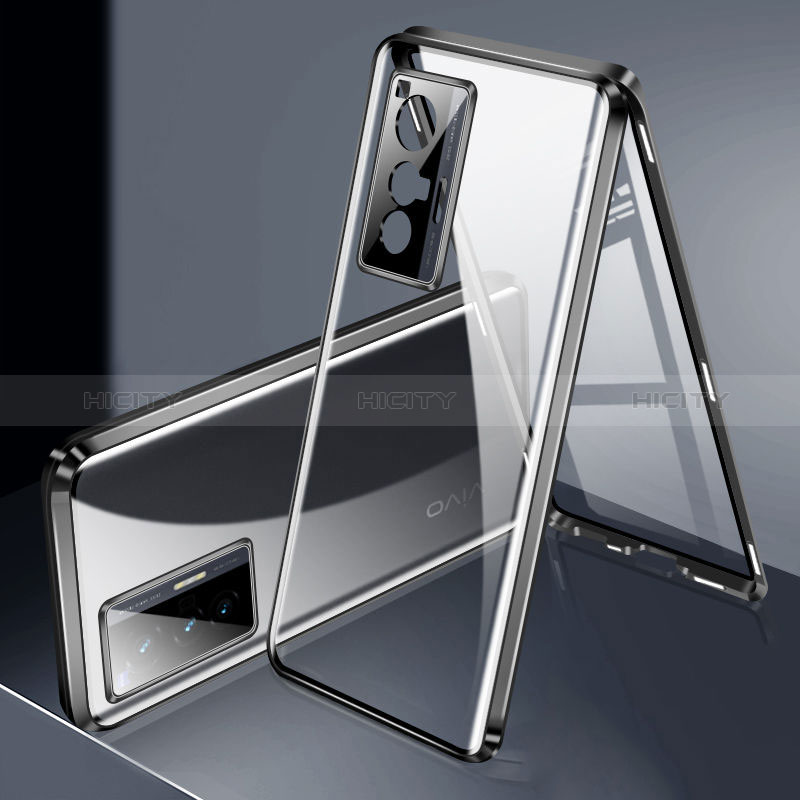 Funda Bumper Lujo Marco de Aluminio Espejo 360 Grados Carcasa P02 para Vivo X70 5G