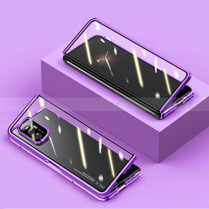 Funda Bumper Lujo Marco de Aluminio Espejo 360 Grados Carcasa P02 para Xiaomi Mix Fold 5G