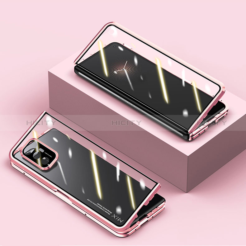 Funda Bumper Lujo Marco de Aluminio Espejo 360 Grados Carcasa P02 para Xiaomi Mix Fold 5G