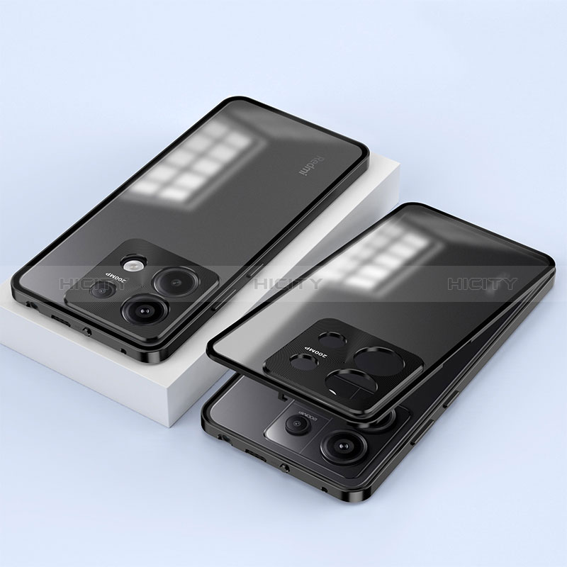 Funda Bumper Lujo Marco de Aluminio Espejo 360 Grados Carcasa P02 para Xiaomi Redmi Note 13 Pro 5G