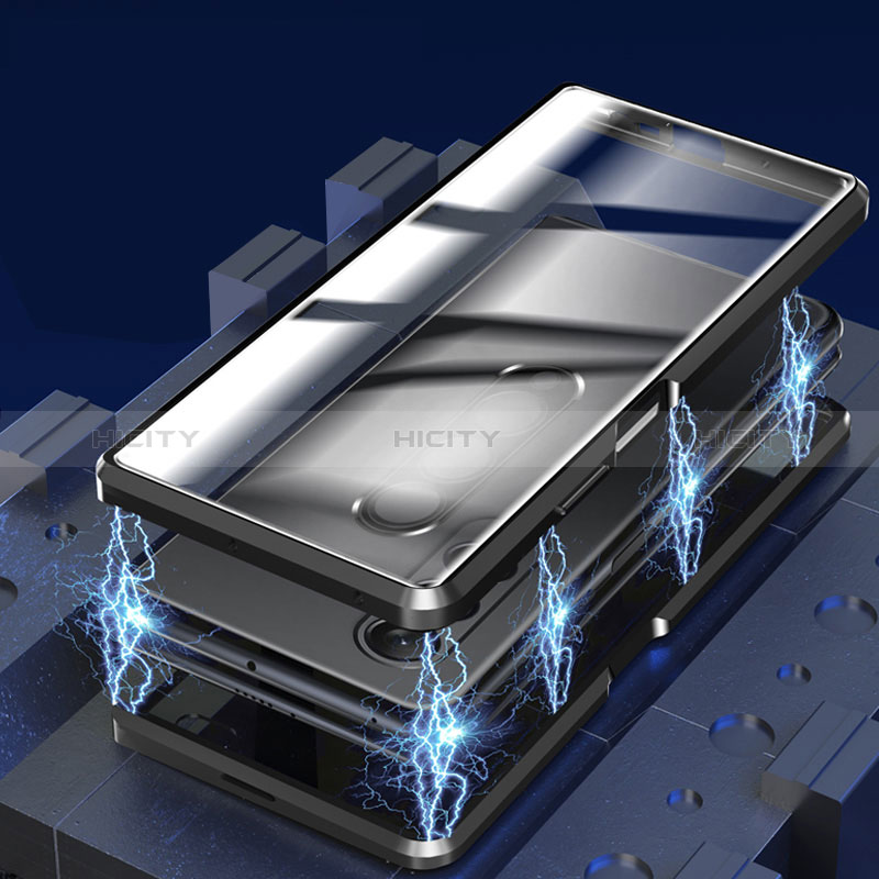 Funda Bumper Lujo Marco de Aluminio Espejo 360 Grados Carcasa P03 para Samsung Galaxy Z Fold3 5G