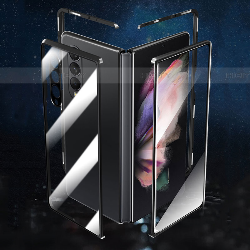 Funda Bumper Lujo Marco de Aluminio Espejo 360 Grados Carcasa P03 para Samsung Galaxy Z Fold4 5G