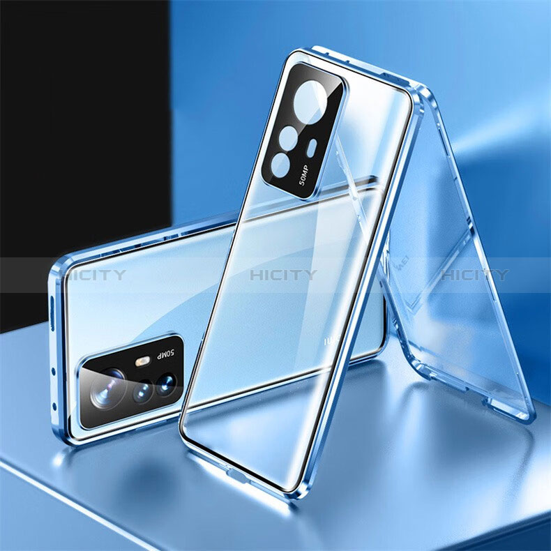 Funda Bumper Lujo Marco de Aluminio Espejo 360 Grados Carcasa P03 para Xiaomi Mi 12T 5G