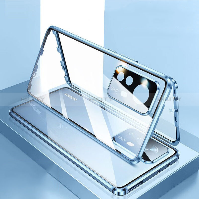 Funda Bumper Lujo Marco de Aluminio Espejo 360 Grados Carcasa P03 para Xiaomi Mi 12T Pro 5G