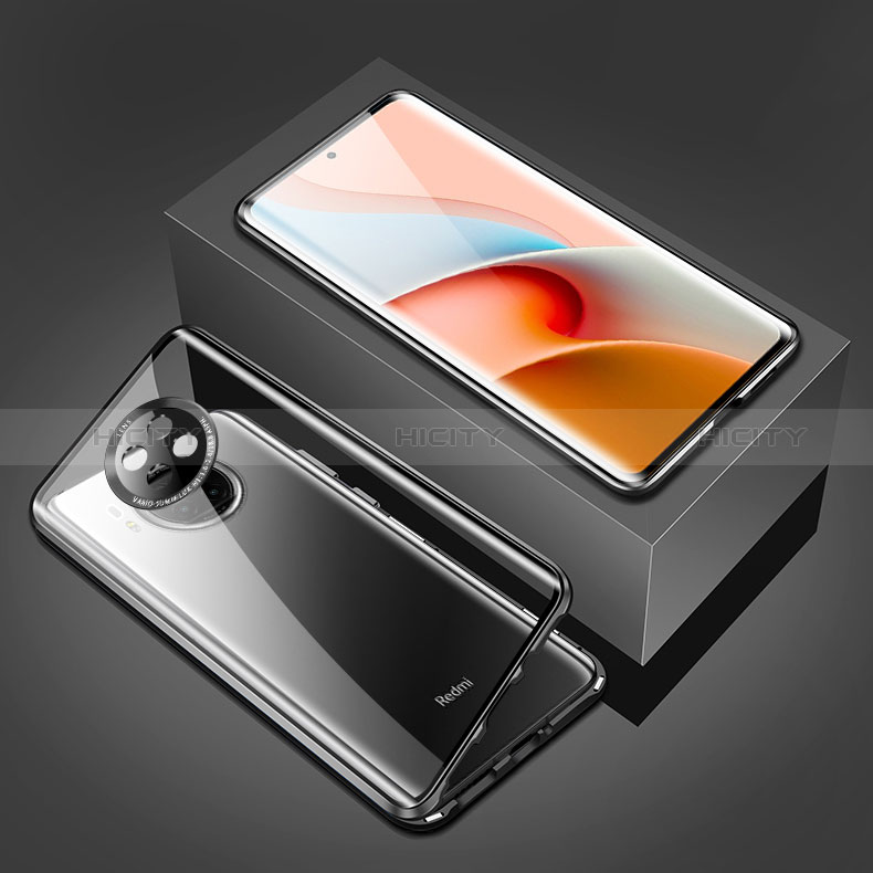 Funda Bumper Lujo Marco de Aluminio Espejo 360 Grados Carcasa P03 para Xiaomi Redmi Note 9T 5G