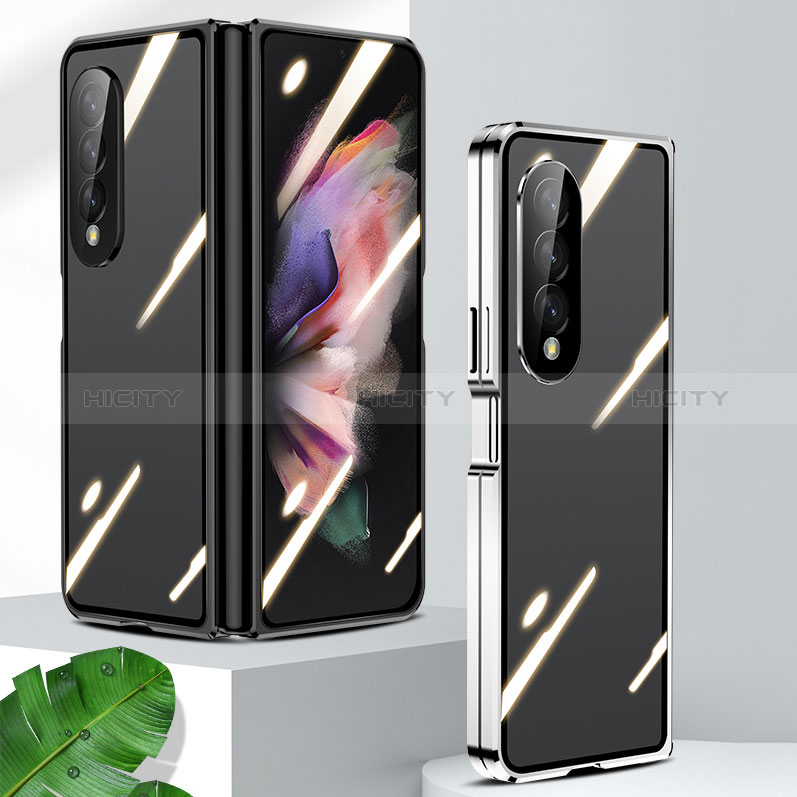 Funda Bumper Lujo Marco de Aluminio Espejo 360 Grados Carcasa P05 para Samsung Galaxy Z Fold3 5G