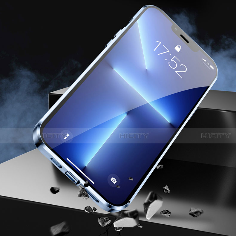 Funda Bumper Lujo Marco de Aluminio Espejo 360 Grados Carcasa para Apple iPhone 13 Pro