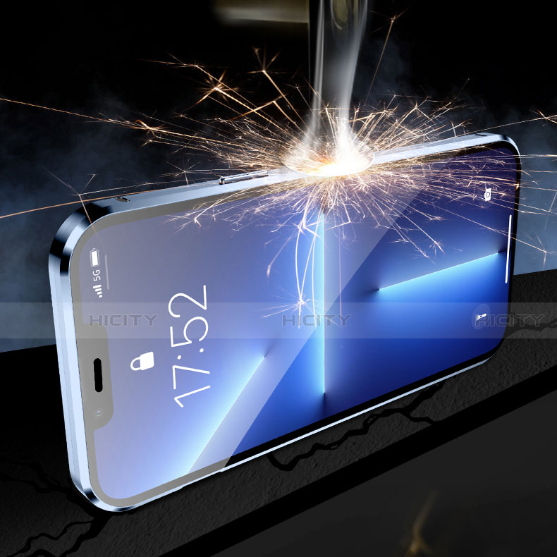 Funda Bumper Lujo Marco de Aluminio Espejo 360 Grados Carcasa para Apple iPhone 13 Pro Max