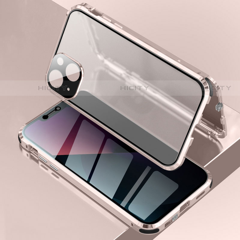 Funda Bumper Lujo Marco de Aluminio Espejo 360 Grados Carcasa para Apple iPhone 14