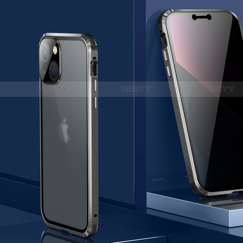 Funda Bumper Lujo Marco de Aluminio Espejo 360 Grados Carcasa para Apple iPhone 14 Plus