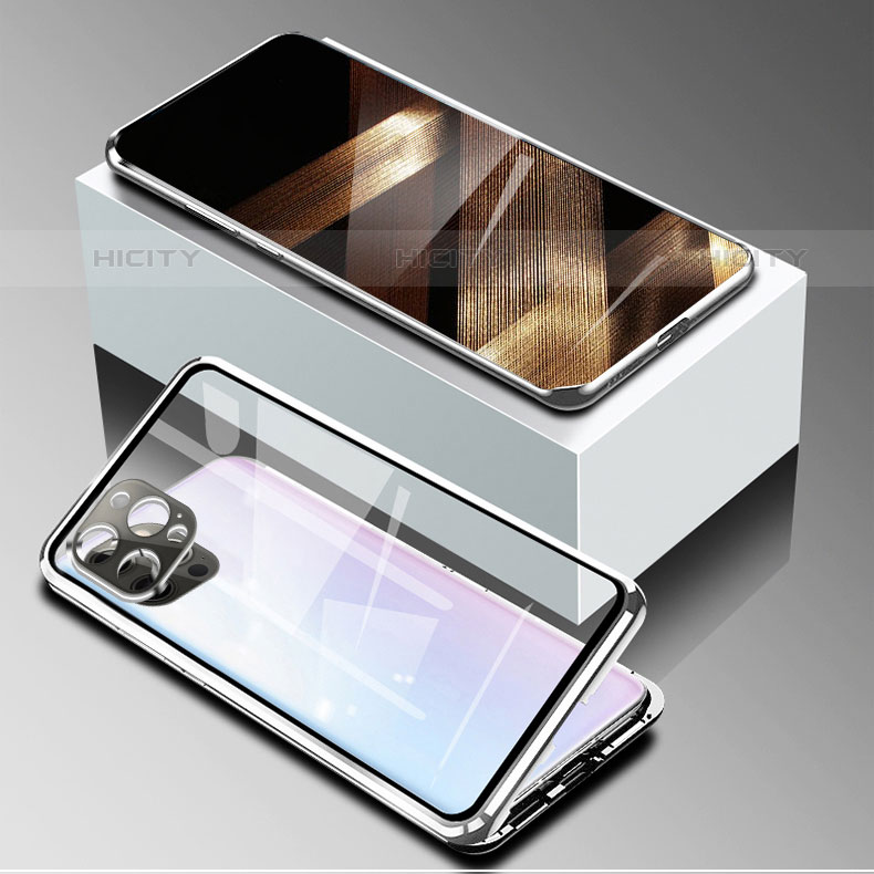 Funda Bumper Lujo Marco de Aluminio Espejo 360 Grados Carcasa para Apple iPhone 15 Pro