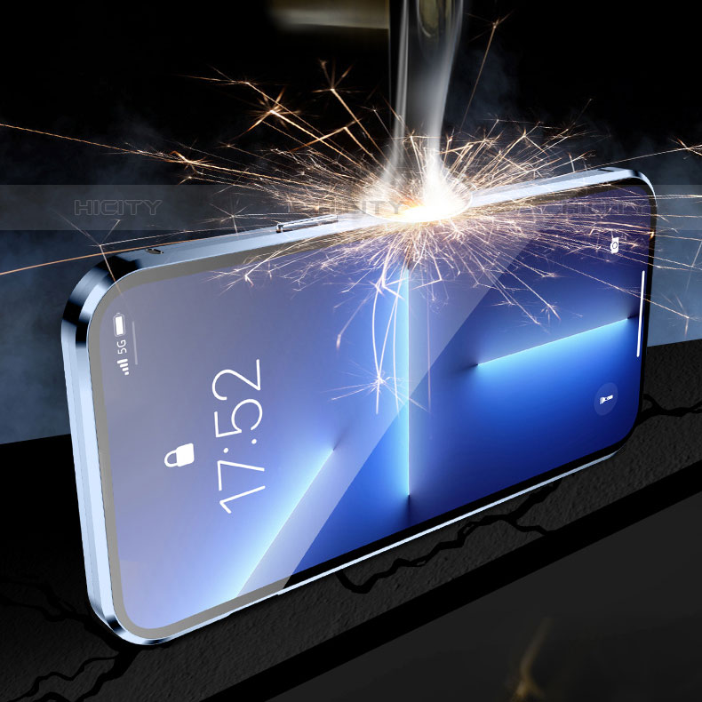 Funda Bumper Lujo Marco de Aluminio Espejo 360 Grados Carcasa para Apple iPhone 15 Pro Max