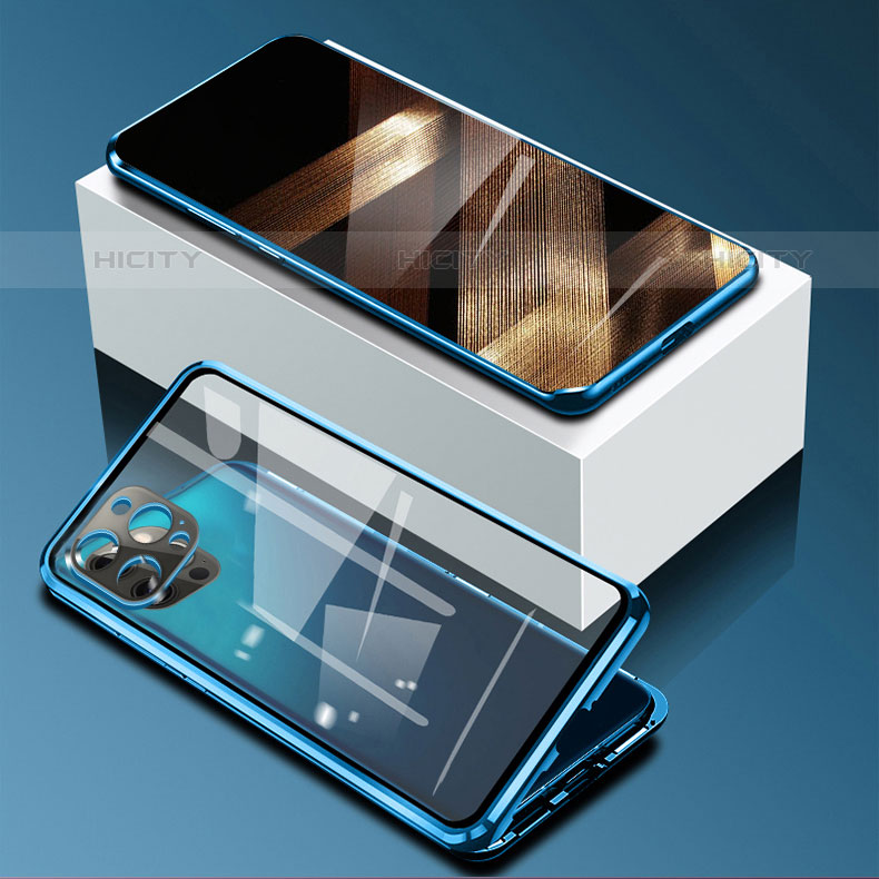 Funda Bumper Lujo Marco de Aluminio Espejo 360 Grados Carcasa para Apple iPhone 15 Pro Max