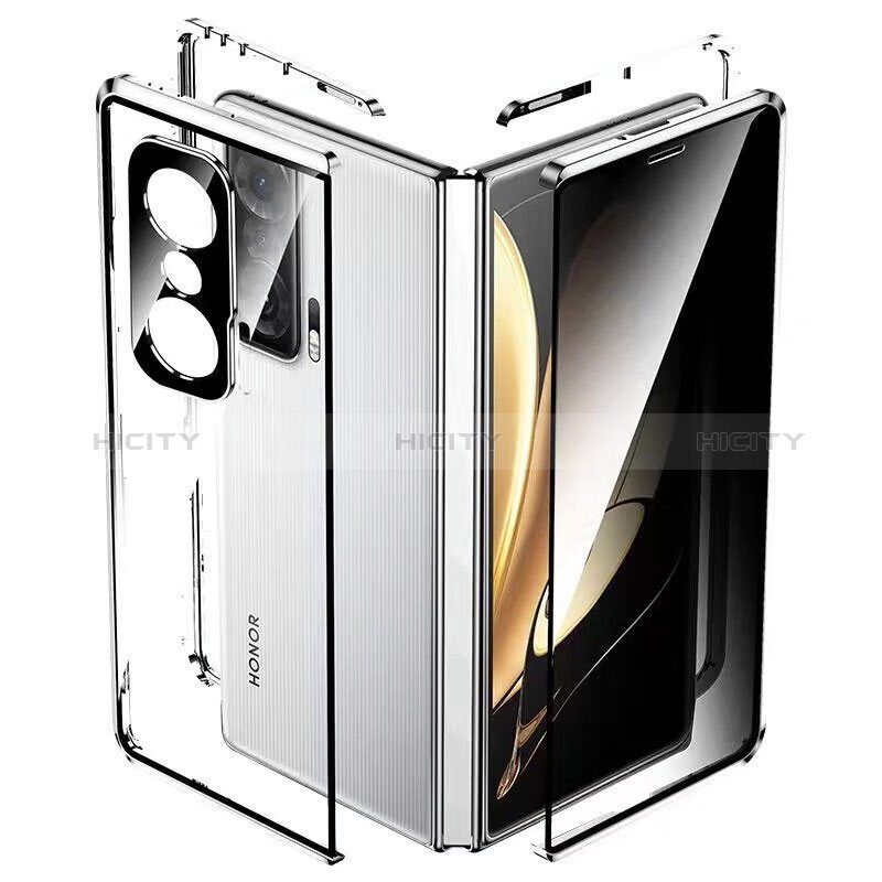 Funda Bumper Lujo Marco de Aluminio Espejo 360 Grados Carcasa para Huawei Honor Magic Vs 5G