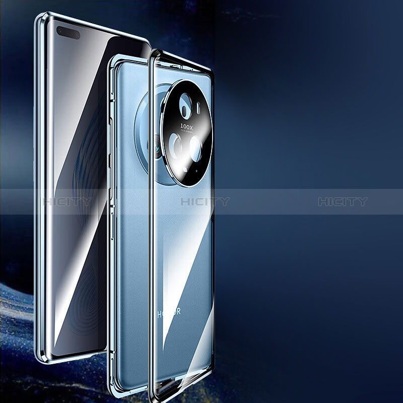 Funda Bumper Lujo Marco de Aluminio Espejo 360 Grados Carcasa para Huawei Honor Magic5 Pro 5G
