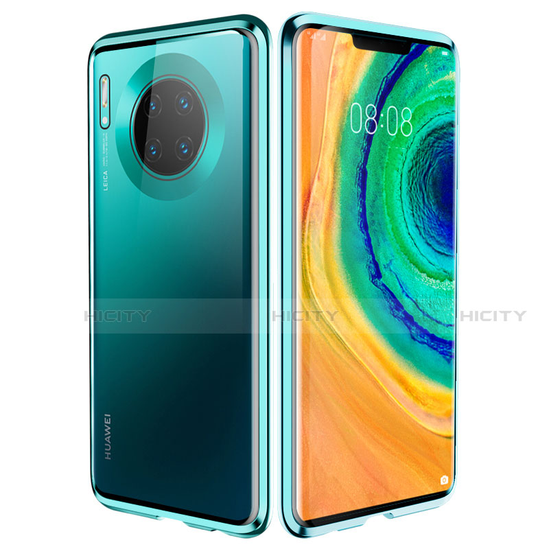 Funda Bumper Lujo Marco de Aluminio Espejo 360 Grados Carcasa para Huawei Mate 30 Pro Verde