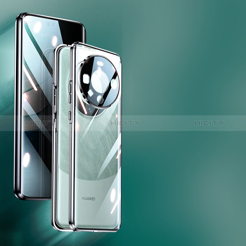 Funda Bumper Lujo Marco de Aluminio Espejo 360 Grados Carcasa para Huawei Mate 60 Pro