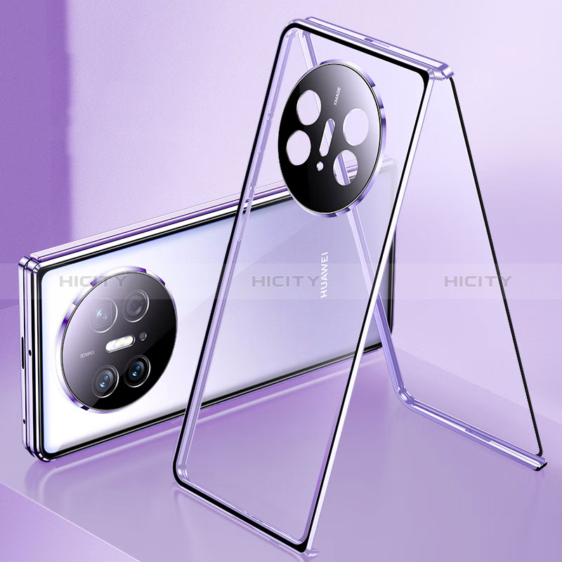 Funda Bumper Lujo Marco de Aluminio Espejo 360 Grados Carcasa para Huawei Mate X5