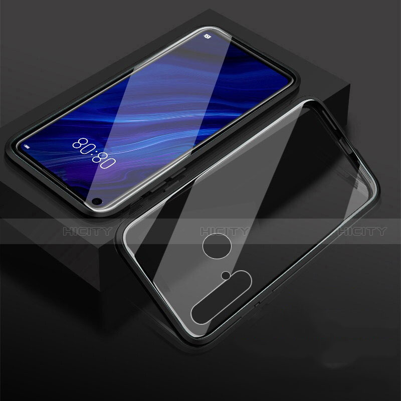 Funda Bumper Lujo Marco de Aluminio Espejo 360 Grados Carcasa para Huawei Nova 5i Negro