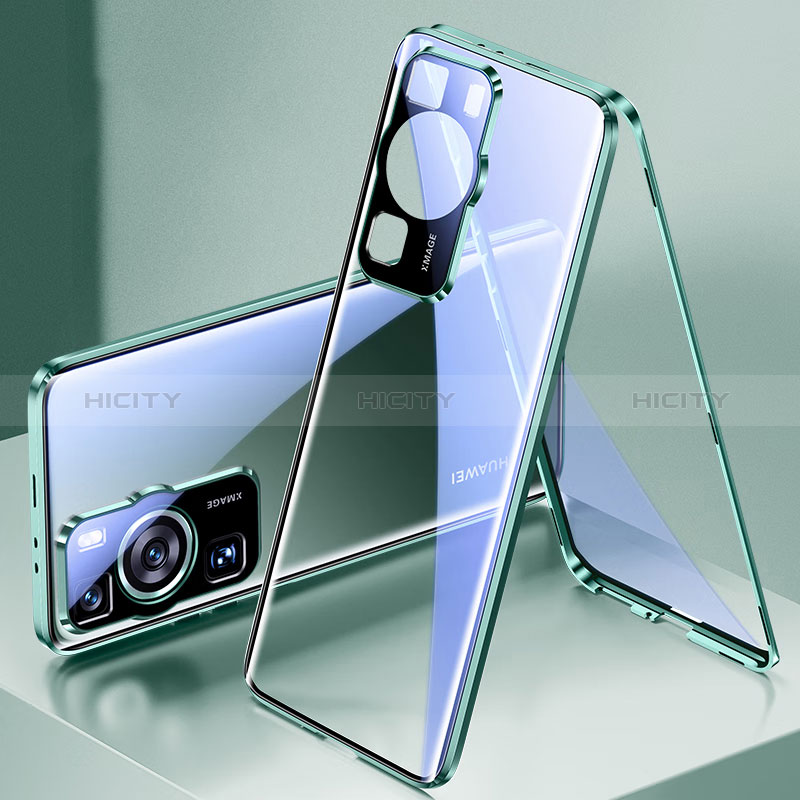 Funda Bumper Lujo Marco de Aluminio Espejo 360 Grados Carcasa para Huawei P60