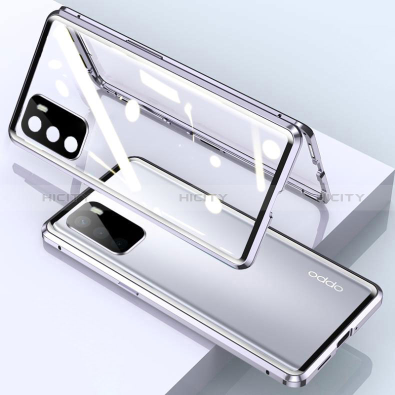 Funda Bumper Lujo Marco de Aluminio Espejo 360 Grados Carcasa para Oppo A16