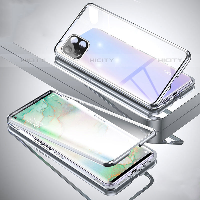 Funda Bumper Lujo Marco de Aluminio Espejo 360 Grados Carcasa para Oppo A53 5G