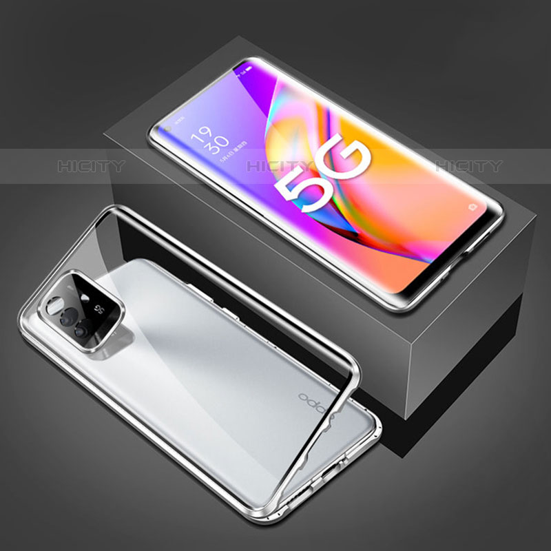 Funda Bumper Lujo Marco de Aluminio Espejo 360 Grados Carcasa para Oppo A94 5G