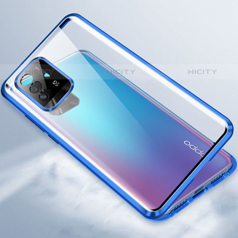 Funda Bumper Lujo Marco de Aluminio Espejo 360 Grados Carcasa para Oppo A95 5G