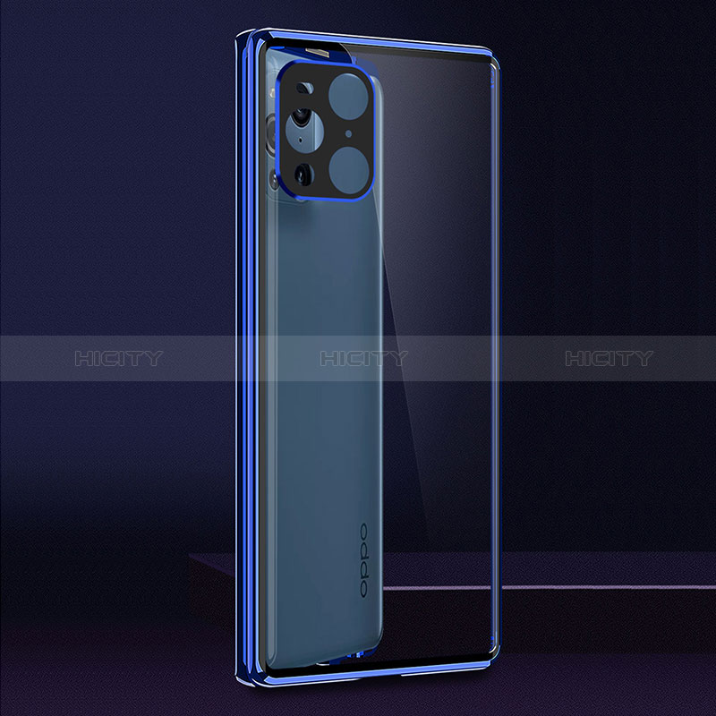 Funda Bumper Lujo Marco de Aluminio Espejo 360 Grados Carcasa para Oppo Find X3 5G