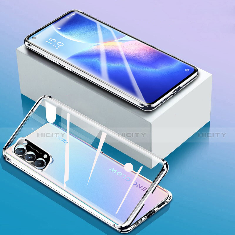 Funda Bumper Lujo Marco de Aluminio Espejo 360 Grados Carcasa para Oppo Find X3 Lite 5G