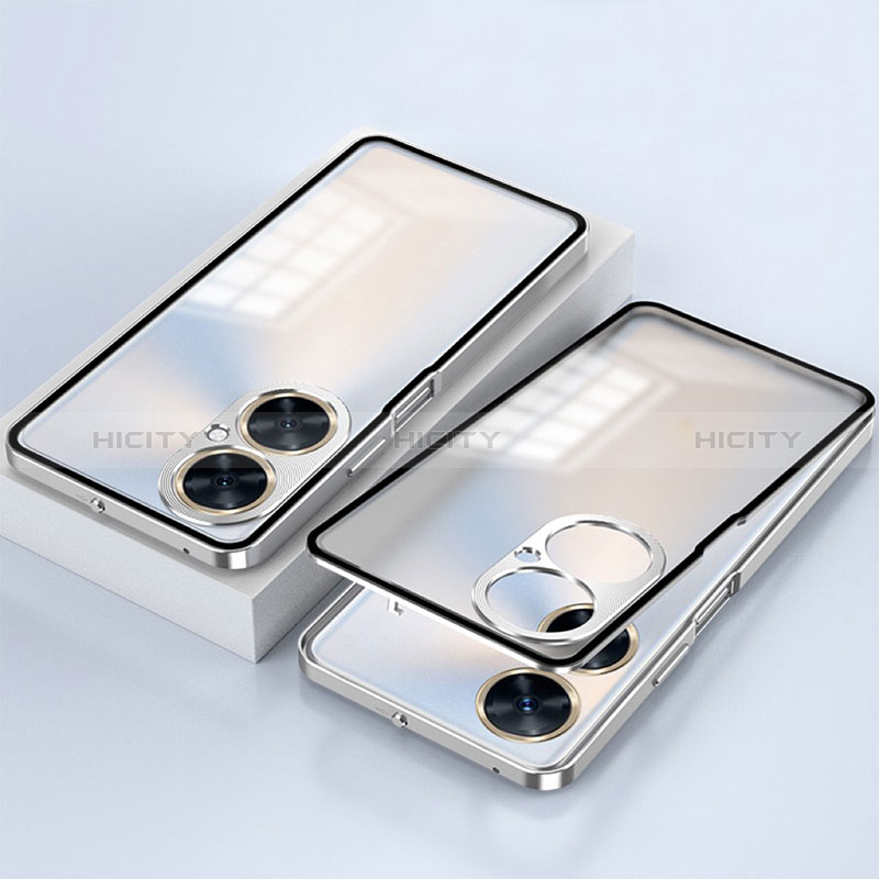 Funda Bumper Lujo Marco de Aluminio Espejo 360 Grados Carcasa para Oppo K11x 5G