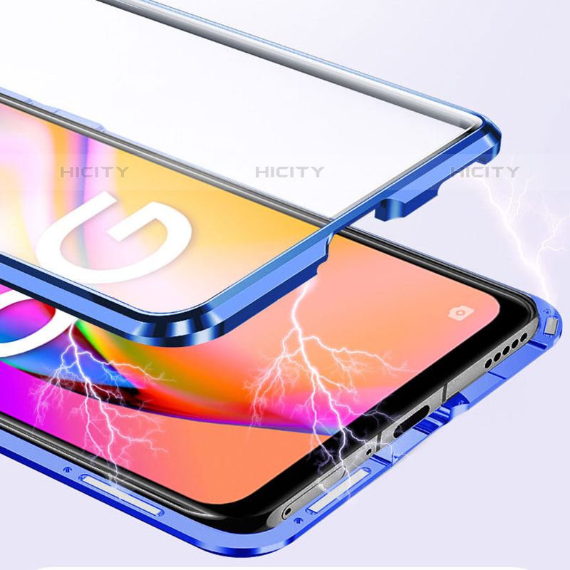 Funda Bumper Lujo Marco de Aluminio Espejo 360 Grados Carcasa para Oppo Reno5 Z 5G