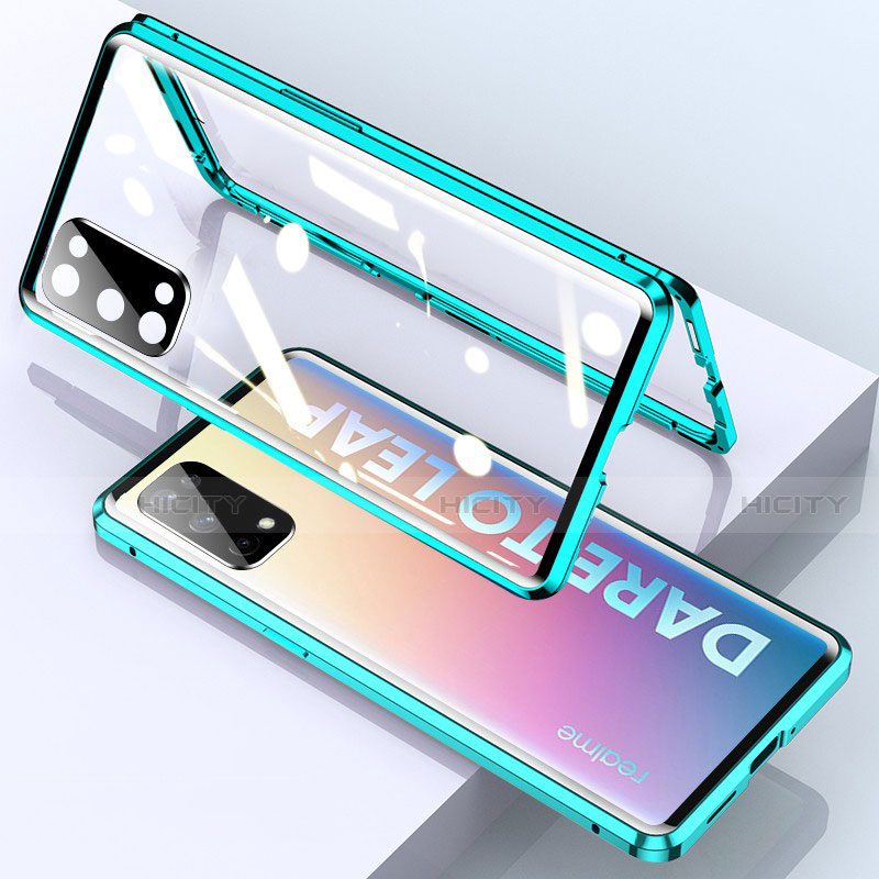 Funda Bumper Lujo Marco de Aluminio Espejo 360 Grados Carcasa para Realme Q2 Pro 5G