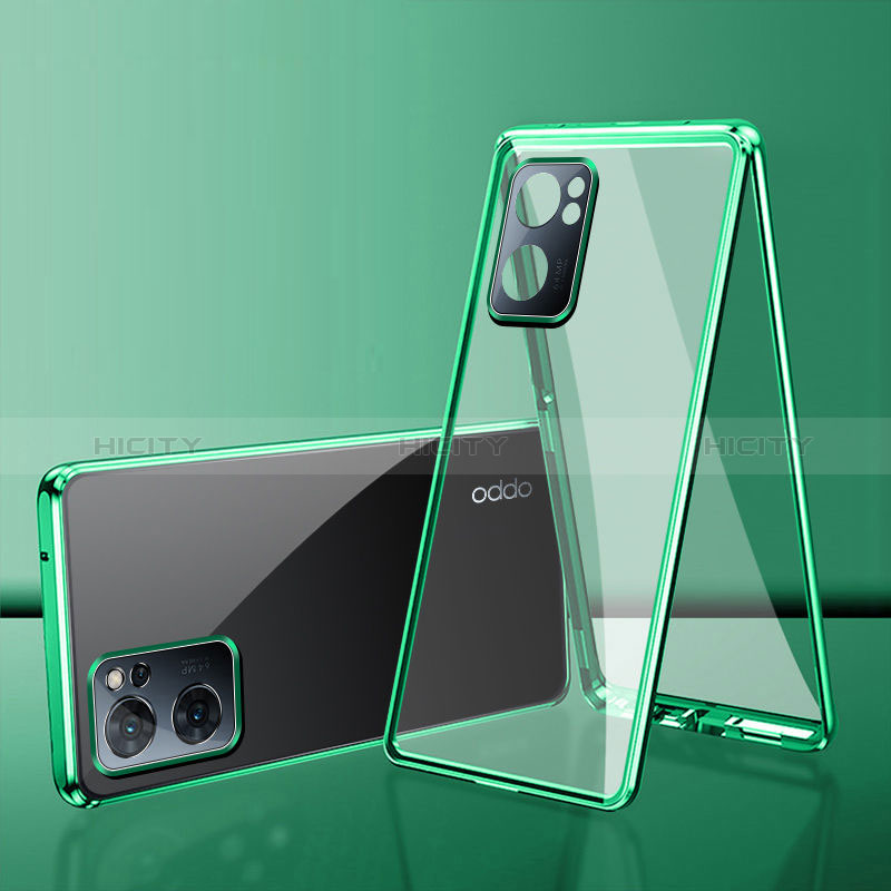 Funda Bumper Lujo Marco de Aluminio Espejo 360 Grados Carcasa para Realme V23 5G