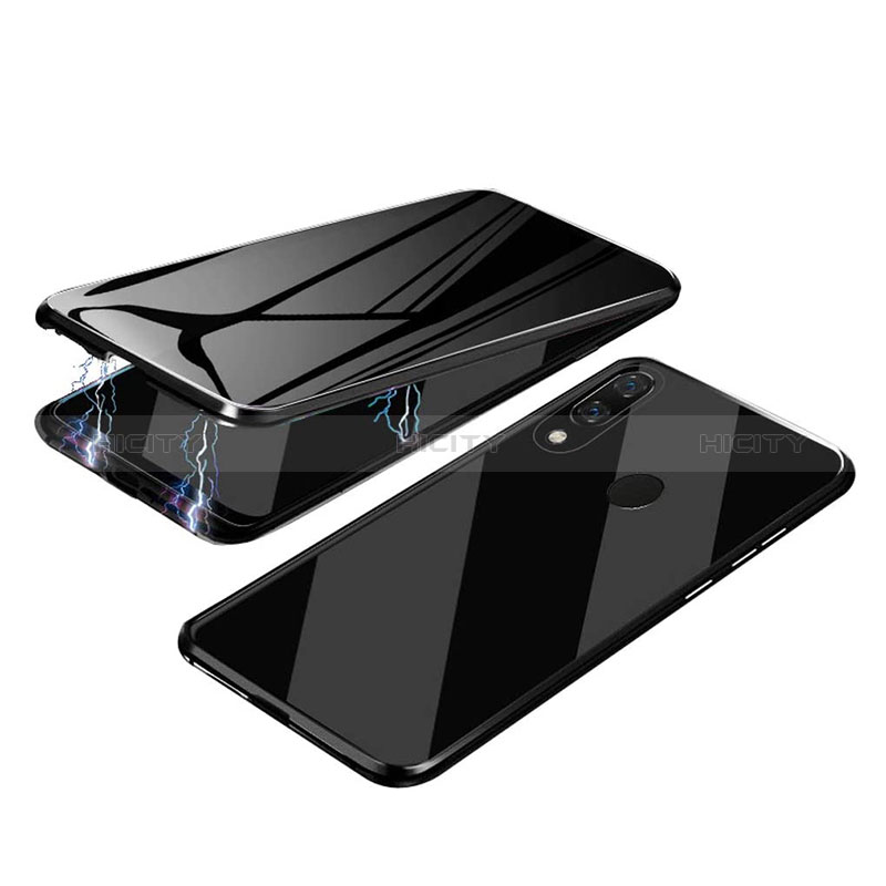 Funda Bumper Lujo Marco de Aluminio Espejo 360 Grados Carcasa para Samsung Galaxy M10S Negro