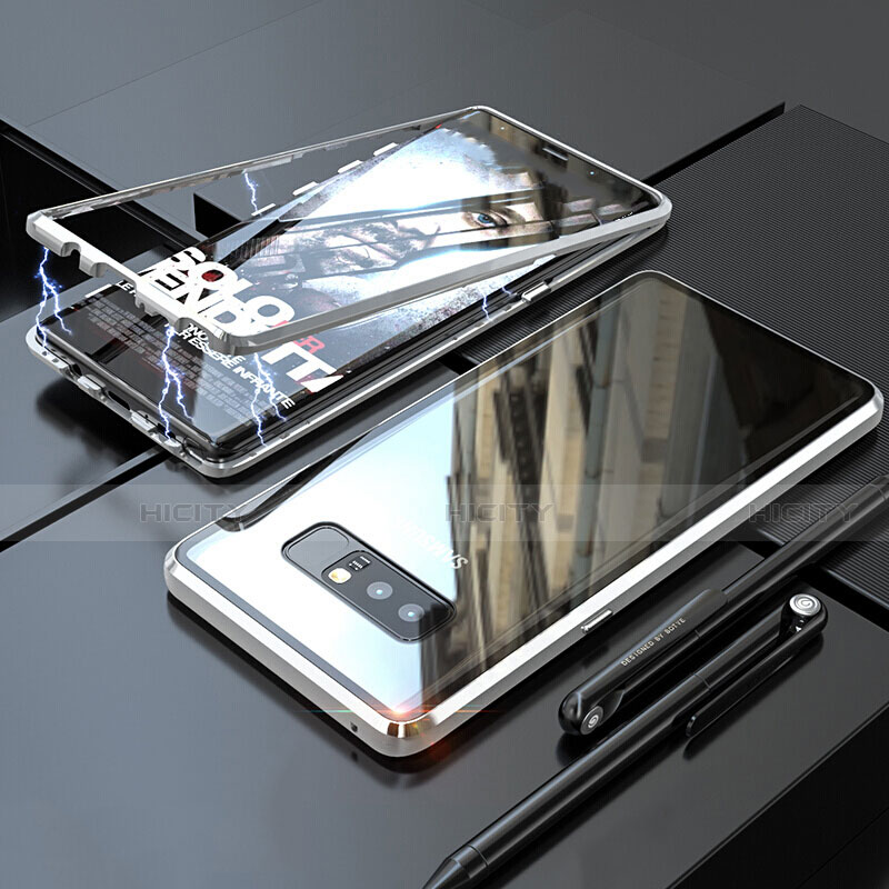 Funda Bumper Lujo Marco de Aluminio Espejo 360 Grados Carcasa para Samsung Galaxy Note 8