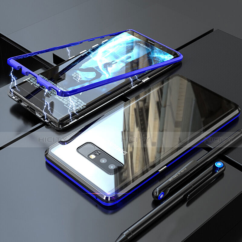 Funda Bumper Lujo Marco de Aluminio Espejo 360 Grados Carcasa para Samsung Galaxy Note 8 Duos N950F
