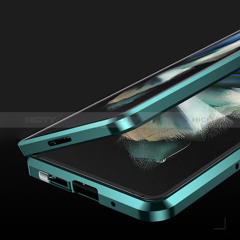 Funda Bumper Lujo Marco de Aluminio Espejo 360 Grados Carcasa para Samsung Galaxy Z Fold3 5G
