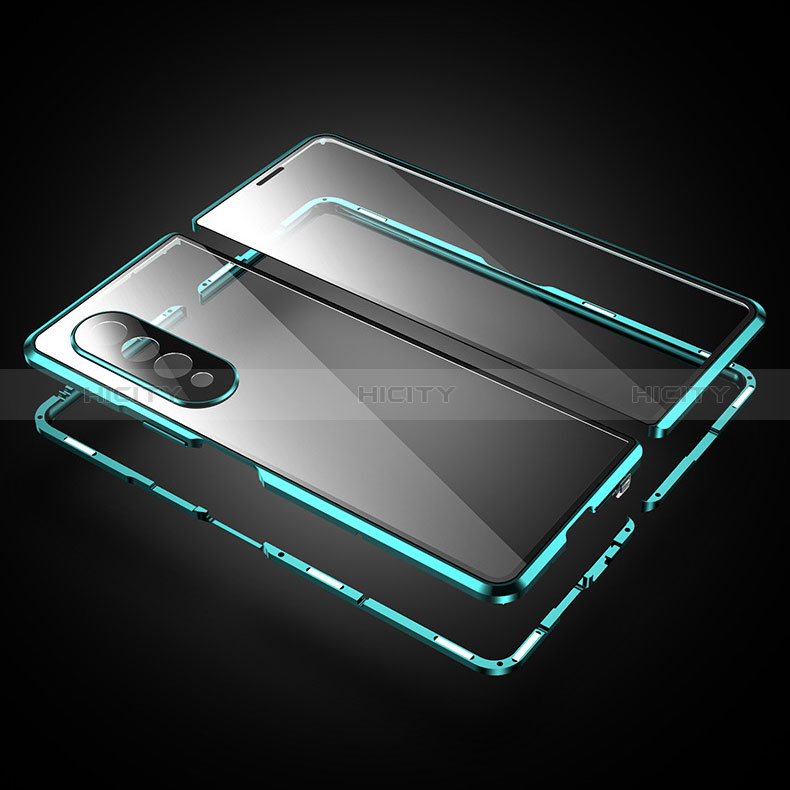 Funda Bumper Lujo Marco de Aluminio Espejo 360 Grados Carcasa para Samsung Galaxy Z Fold3 5G