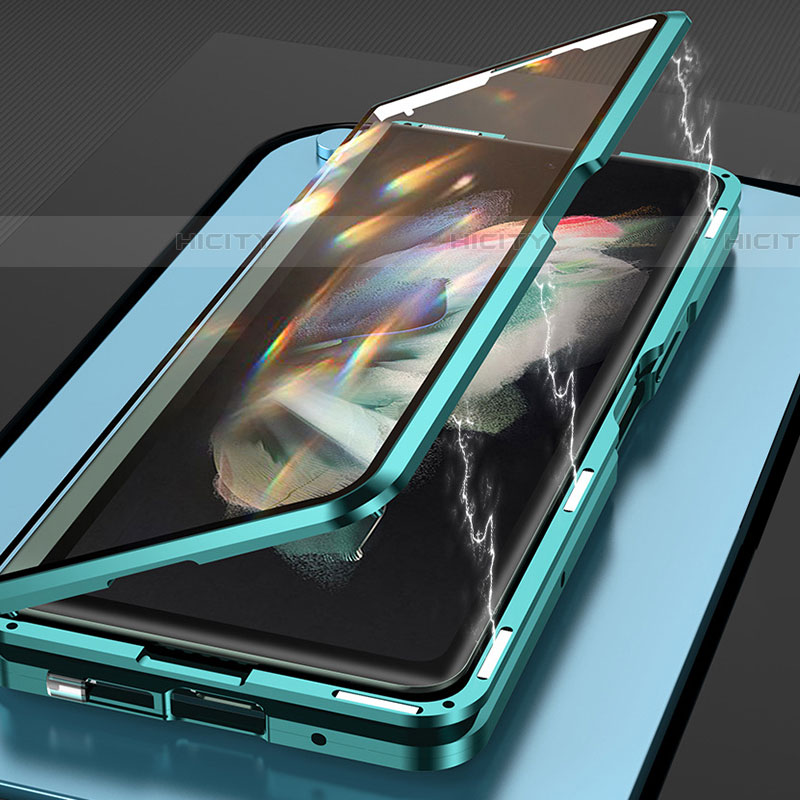 Funda Bumper Lujo Marco de Aluminio Espejo 360 Grados Carcasa para Samsung Galaxy Z Fold4 5G