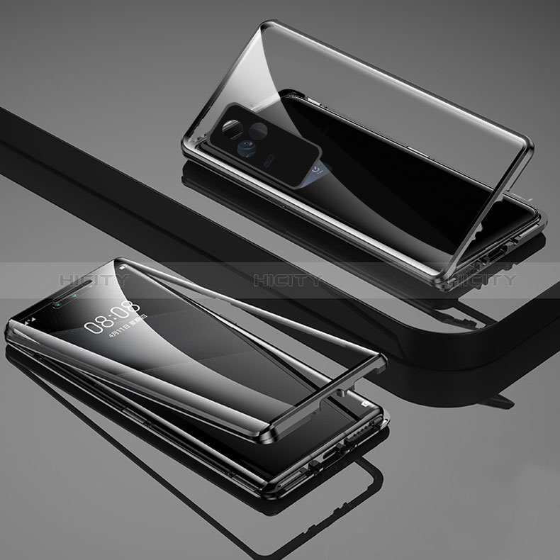 Funda Bumper Lujo Marco de Aluminio Espejo 360 Grados Carcasa para Vivo V21e 4G