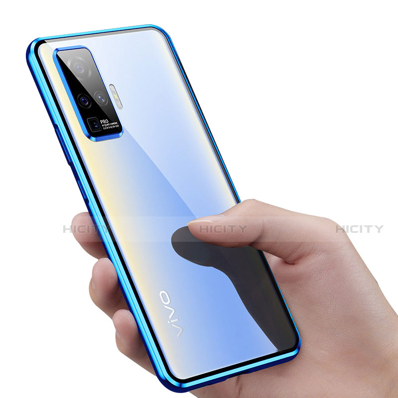 Funda Bumper Lujo Marco de Aluminio Espejo 360 Grados Carcasa para Vivo X50 Pro 5G