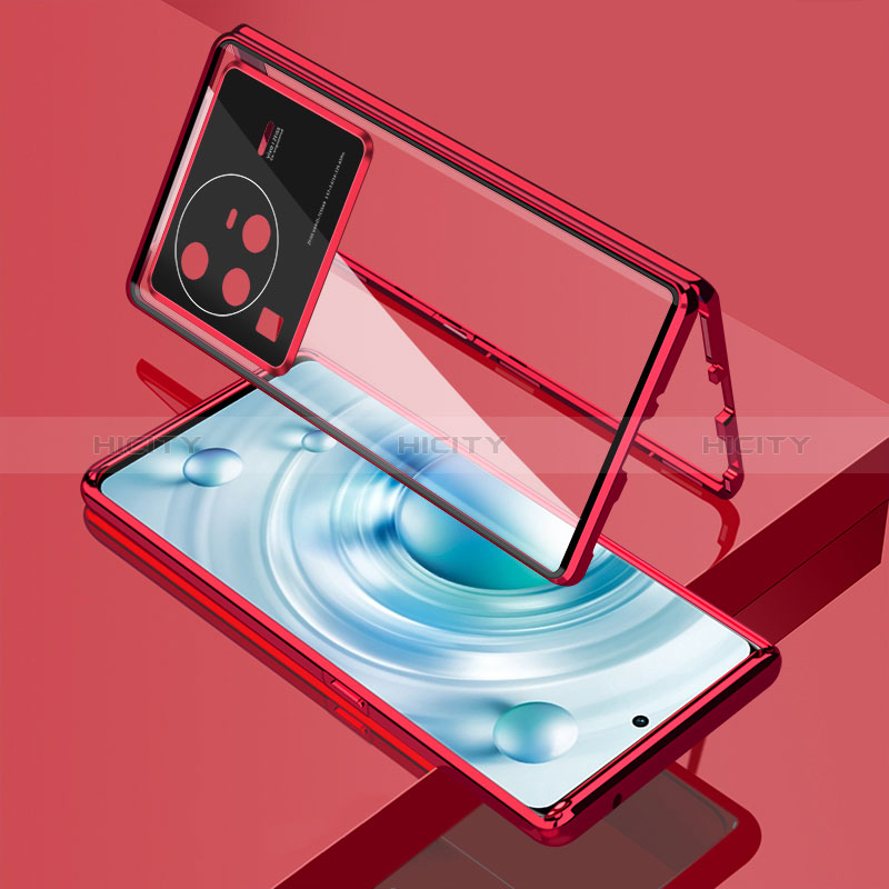 Funda Bumper Lujo Marco de Aluminio Espejo 360 Grados Carcasa para Vivo X80 Pro 5G