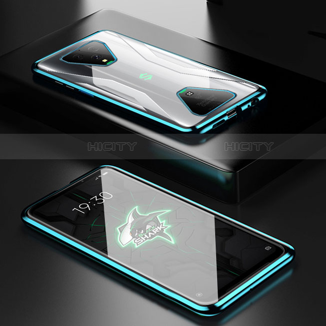 Funda Bumper Lujo Marco de Aluminio Espejo 360 Grados Carcasa para Xiaomi Black Shark 3 Pro Verde