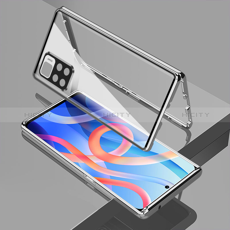 Funda Bumper Lujo Marco de Aluminio Espejo 360 Grados Carcasa para Xiaomi Poco M4 Pro 5G