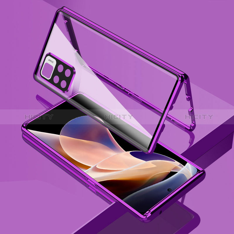 Funda Bumper Lujo Marco de Aluminio Espejo 360 Grados Carcasa para Xiaomi Poco X4 NFC